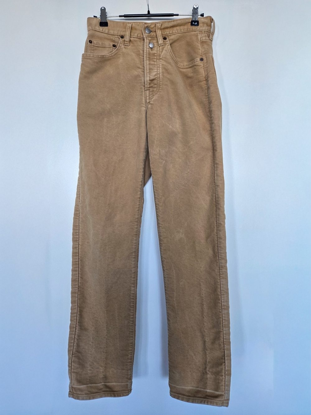 VTG Replay 901 Corduroy Pants Tan Brown W28 High Waist 90s Made in Italy